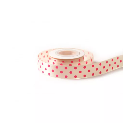 Pöttyös szatén szalag / 2,5cm x 10y   03#