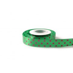Pöttyös szatén szalag / 2,5cm x 10y   07# Pöttyös szatén szalag / 2,5cm x 10y   07#
