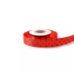 Pöttyös szatén szalag / 2,5cm x 10y   14#