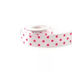Pöttyös szatén szalag / 4cm x 10y   01#