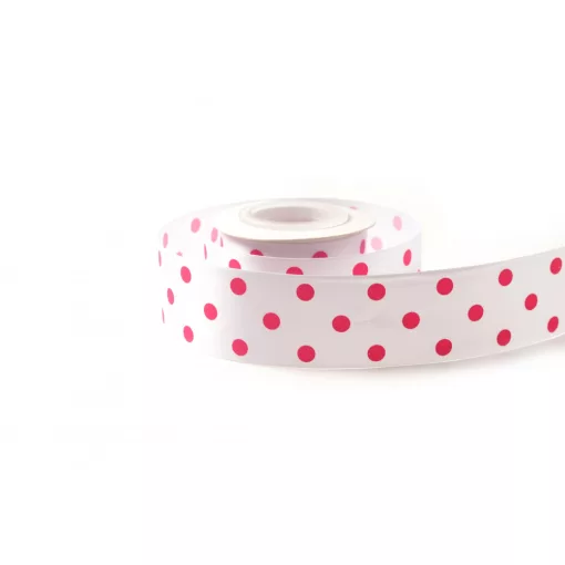 Pöttyös szatén szalag / 4cm x 10y   01#