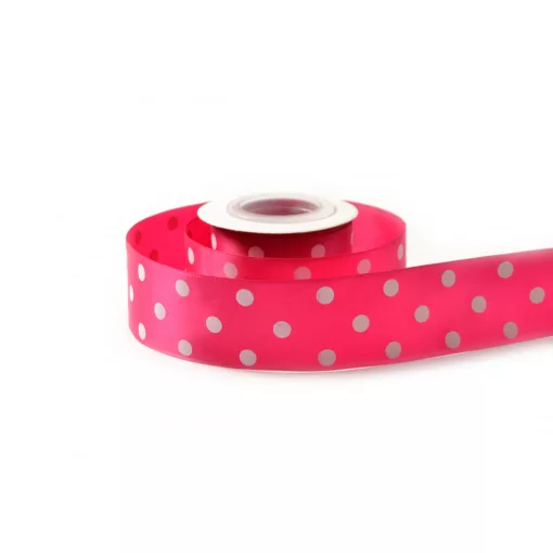 Pöttyös szatén szalag / 4cm x 10y   02#
