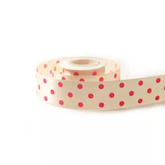 Pöttyös szatén szalag / 4cm x 10y   03#