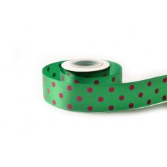 Pöttyös szatén szalag / 4cm x 10y   07#