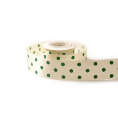 Pöttyös szatén szalag / 4cm x 10y   13#