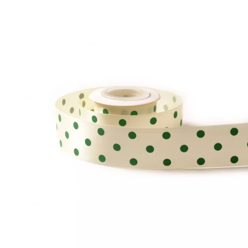 Pöttyös szatén szalag / 4cm x 10y   13#