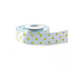 Pöttyös szatén szalag / 4cm x 10y   17#