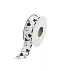 Szív mintás szalag 2.5cm x 9.1m