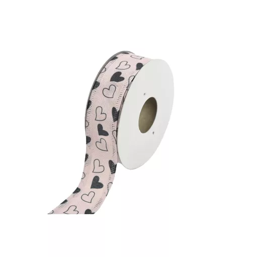 Szív mintás szalag 2.5cm x 9.1m