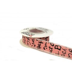Szatén csipkés szélű, textil szalag 2,5cm x 10y
