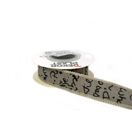 Szatén csipkés szélű, textil szalag 2,5cm x 10y
