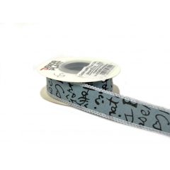 Szatén csipkés szélű, textil szalag 2,5cm x 10y
