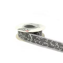 Szatén csipkés szélű, textil szalag 2,5cm x 10y