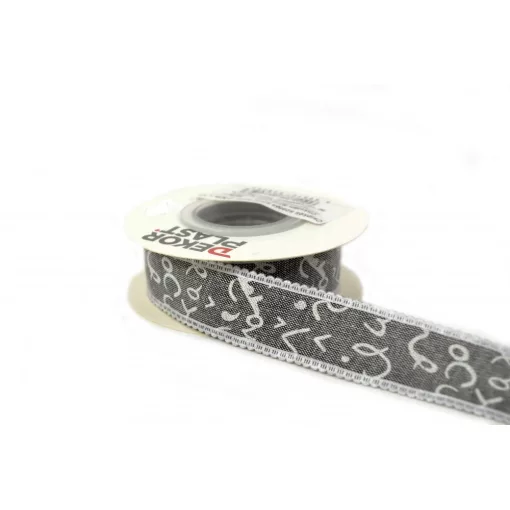 Szatén csipkés szélű, textil szalag 2,5cm x 10y