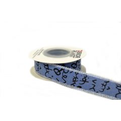 Szatén csipkés szélű, textil szalag 2,5cm x 10y