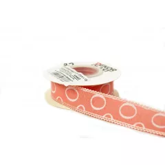 Szatén csipkés szélű, textil szalag 2,5cm x 10y