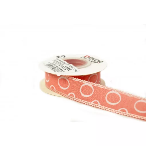 Szatén csipkés szélű, textil szalag 2,5cm x 10y