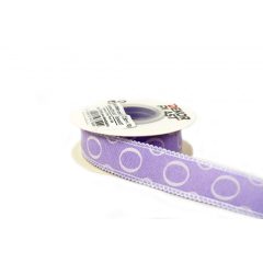 Szatén csipkés szélű textil szalag 2,5cm x 10y