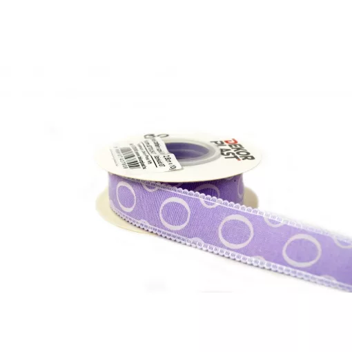 Szatén csipkés szélű textil szalag 2,5cm x 10y