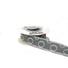 Szatén csipkés szélű, textil szalag 2,5cm x 10y