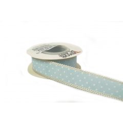 Szatén csipkés  szélű, textil szalag 2,5cm x 10y