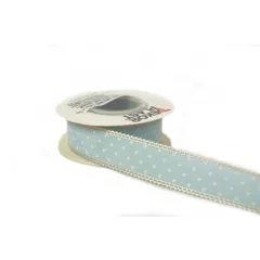 Szatén csipkés  szélű, textil szalag 2,5cm x 10y