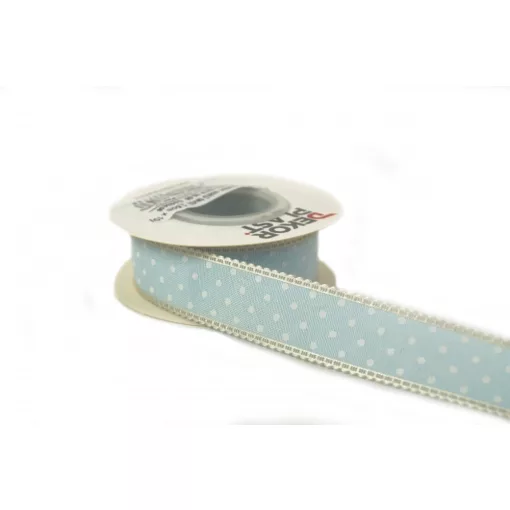 Szatén csipkés  szélű, textil szalag 2,5cm x 10y