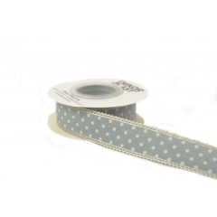 Csipkés szatén szélű, textil szalag 2,5cm x 10y