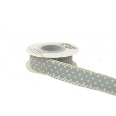 Csipkés szatén szélű, textil szalag 2,5cm x 10y