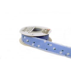 Csipkés szatén szélű, textil szalag 2,5cm x 10y