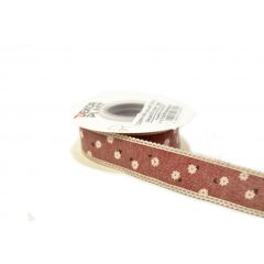 Csipkés szatén szélű, textil szalag 2,5cm x 10y