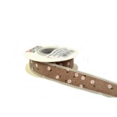 Csipkés szatén szélű, textil szalag 2,5cm x 10y