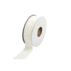 Csipkés szatén szélű, textil szalag 2,5cm x 10y