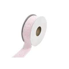 Csipkés szatén szélű, textil szalag 2,5cm x 10y