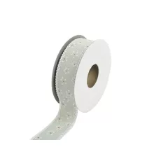 Csipkés szatén szélű, textil szalag 2,5cm x 10y
