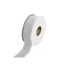 Csipkés szatén szélű, textil szalag 2,5cm x 10y