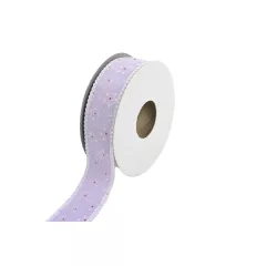 Csipkés szatén szélű, textil szalag 2,5cm x 10y