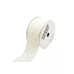 Csipkés szatén szélű, textil szalag 4cm x 10y
