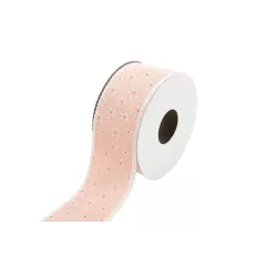 Csipkés szatén szélű, textil szalag 4cm x 10y