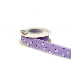 Csipkés szatén szélű, textil szalag 2,5cm x 10y