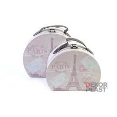 Papírbőrönd párizsos 2db (lila)