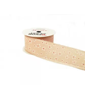 Csipkés, szatén szélű, textil szalag  4cm