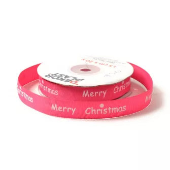 Merry Christmas hópelyhes ripsz szalag 1,5cm