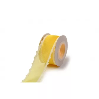 Szatén csipkés szélű hálós szalag 4cm